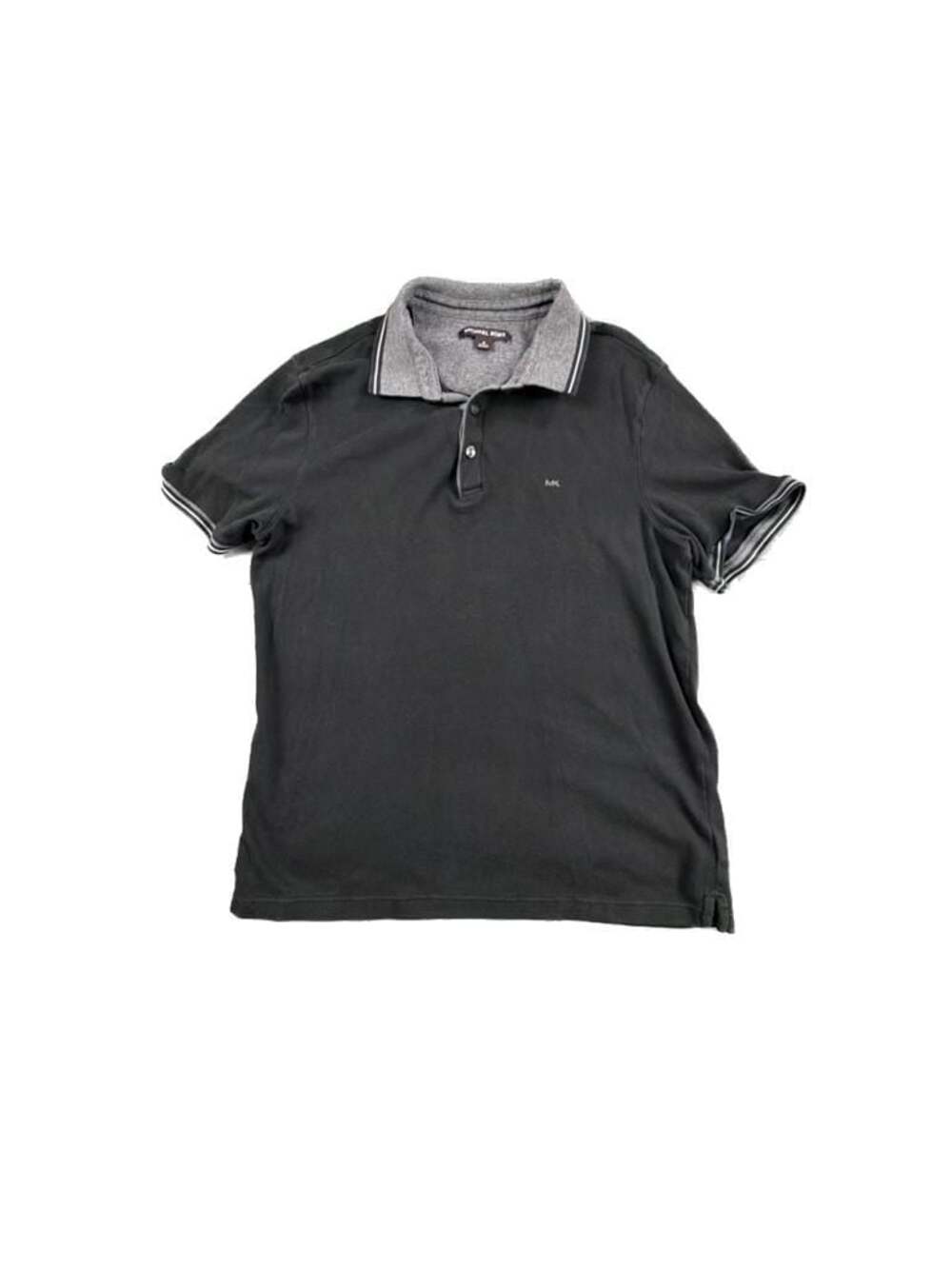 Michael Kors Men's Contrast Collar Polo Shirt Black Size M